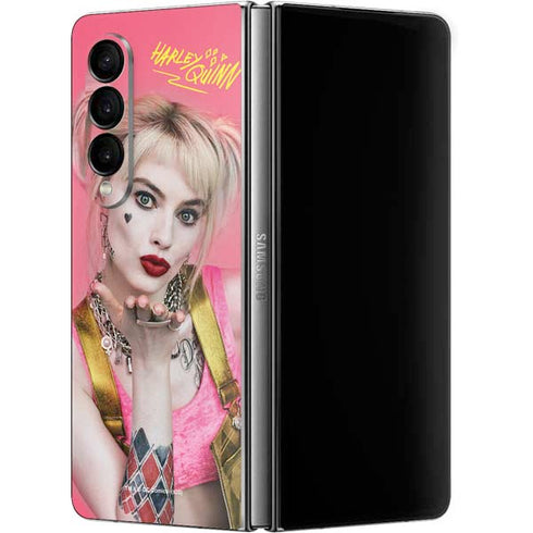 DC Comics Harley Quinn Movie Character Poster Galaxy Z Fold4 5G Skin